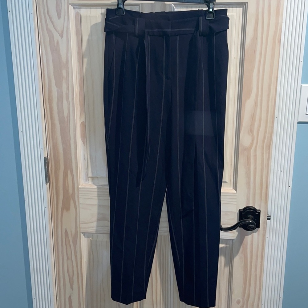 Navy blue and white pants